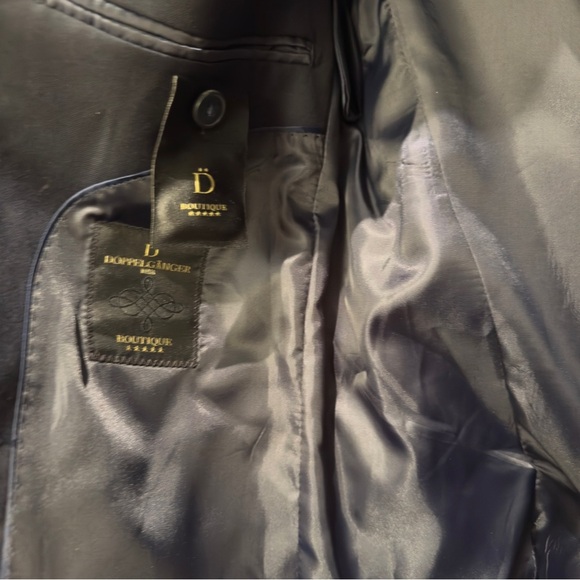 NWT- Doppelgänger Navy Blazer Men's Black Blazer Size 46 DGAGO 001AG - Picture 8 of 13